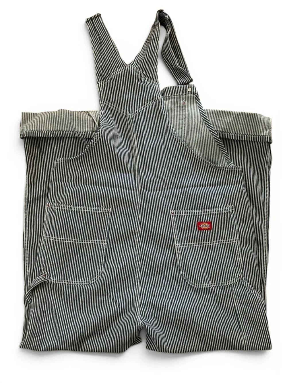 Dickies Women's Navy & White Striped Overalls - Picture 2 of 4